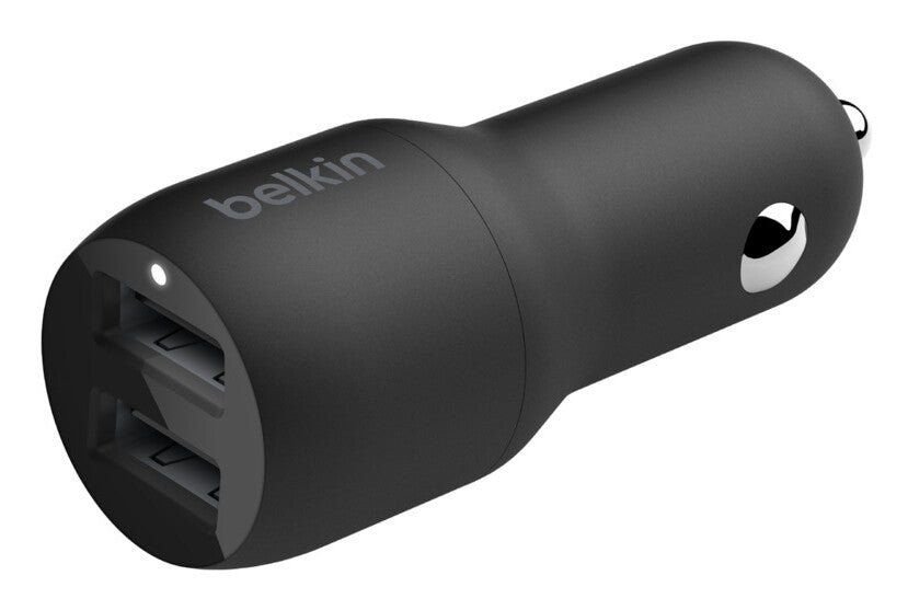 BELKIN Dual 24 W USB Car Charger, Black - Image 1
