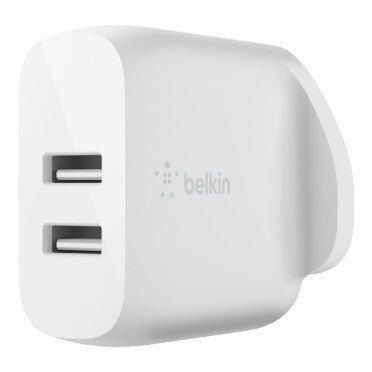 BELKIN Dual USB-A 24 W Mains Charger - White, White - Image 1