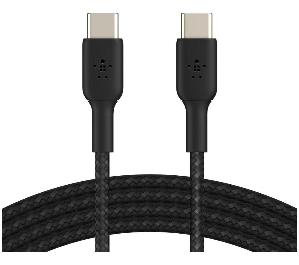 BELKIN BoostCharge Braided USB Type-C Cable - 2 m, Black, Black - Image 1