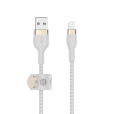BELKIN Braided Lightning to USB-A Cable - 1 m, White, White