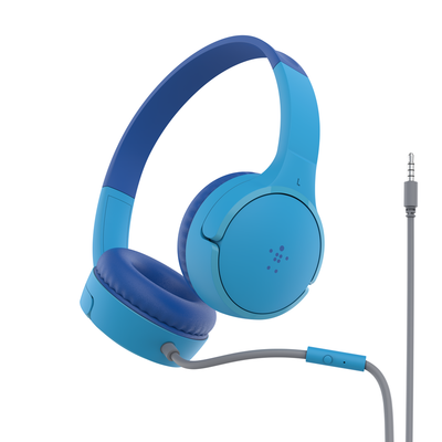 BELKIN SoundForm Mini AUD004BTBL Kids Headphones - Blue, Blue - Thumbnail 2