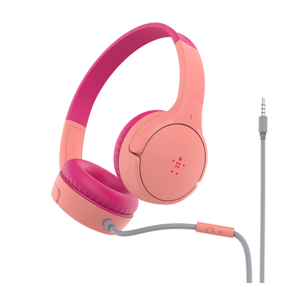 BELKIN SoundForm Mini AUD004BTPK Kids Headphones - Pink, Pink