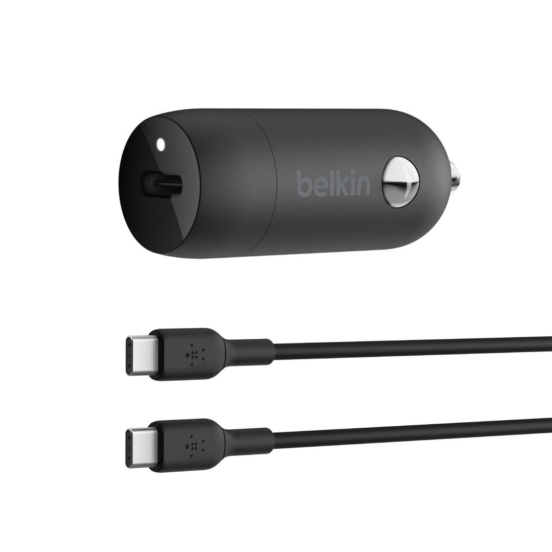 BELKIN 30 W USB Type-C Car Charger, Black - Image 1