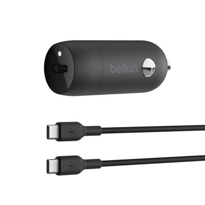 BELKIN 30 W USB Type-C Car Charger, Black