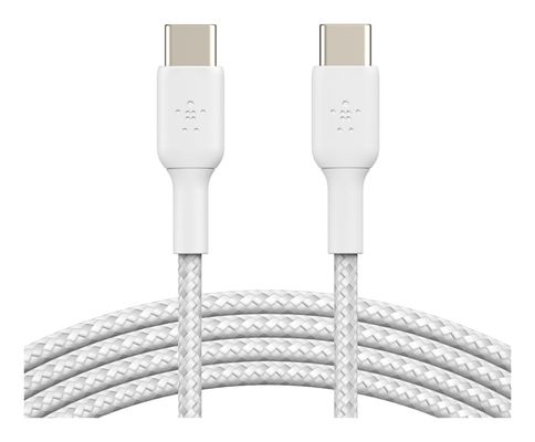BELKIN Braided to USB Type-C Cable - 1 m, White, Pack of 2, White