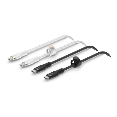 Belkin BoostCharge Pro Flex USB cable USB 2.0 1 m USB C Black, White - Thumbnail 2
