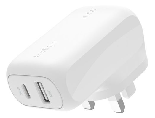 BELKIN WCB009myWH 42 W Dual USB Wall Charger, White