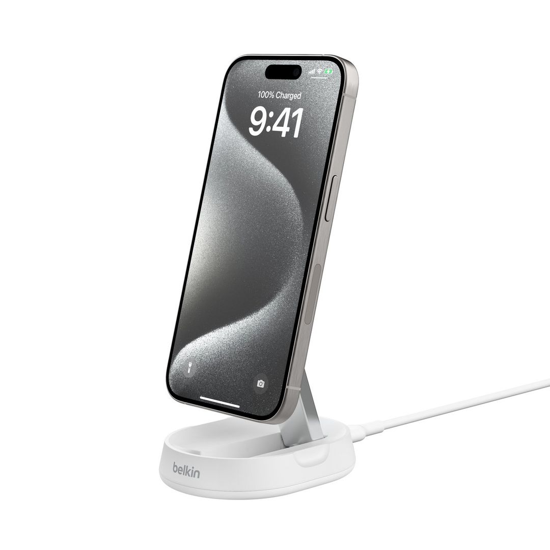BELKIN BoostCharge Pro Qi2 Convertible Wireless Charging Stand - White, White - Image 1