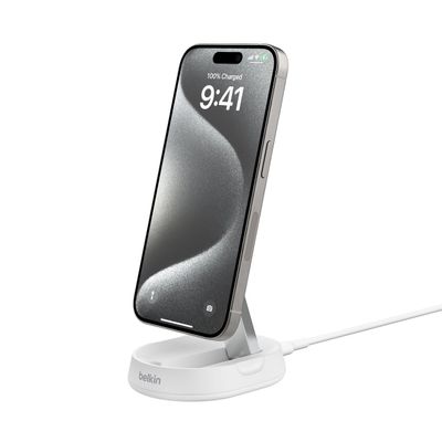 BELKIN BoostCharge Pro Qi2 Convertible Wireless Charging Stand - White, White