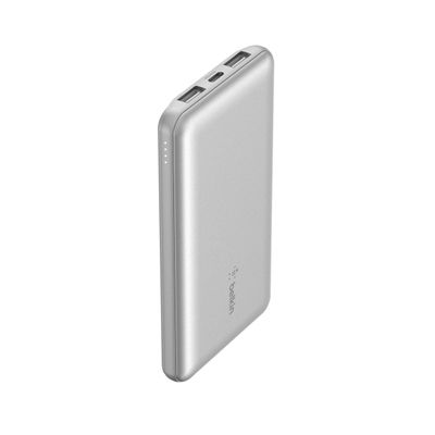 BELKIN 10000 mAh Portable Power Bank - Silver, Silver/Grey