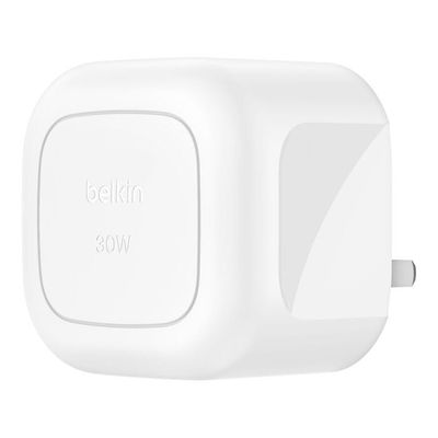 BELKIN BoostCharge WCA008myWH 30 W USB Type-C Wall Charger, White