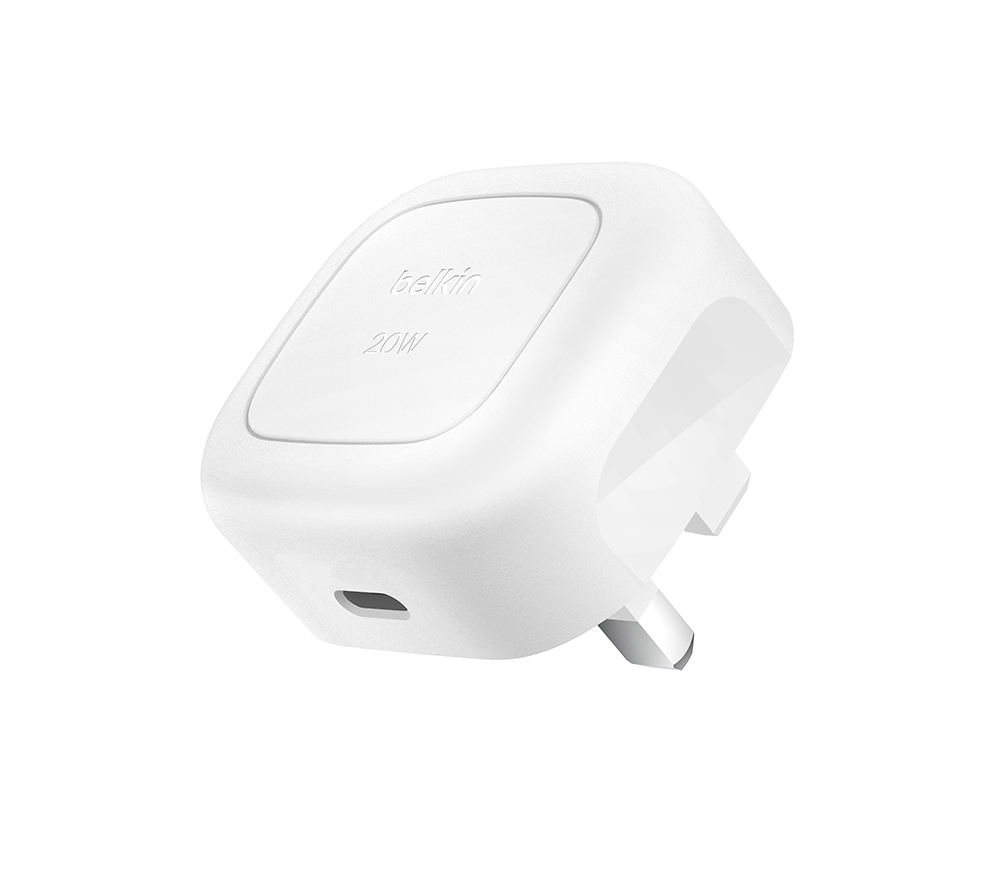 BELKIN BoostCharge WCA009myWH 20 W USB Type-C Wall Charger, White - Image 1