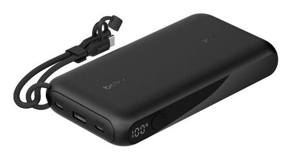 BELKIN BoostCharge 20000 mAh Portable Power Bank - Black, Black