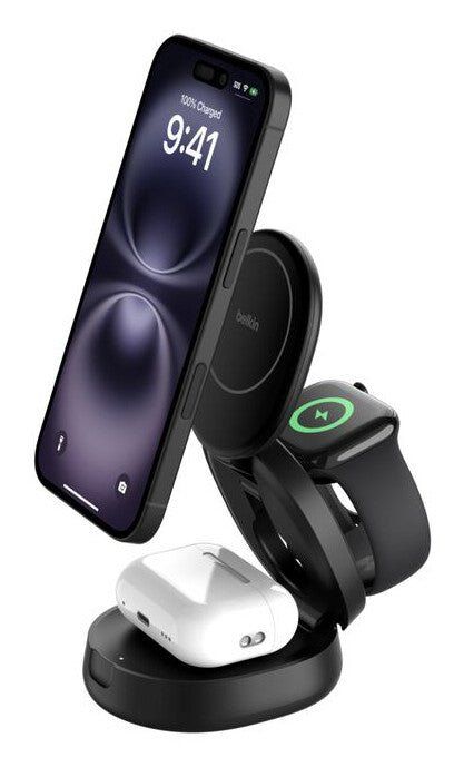 Belkin 3-in-1 Convertible Magnetic Charging Stand with Qi2 15W - Image 1