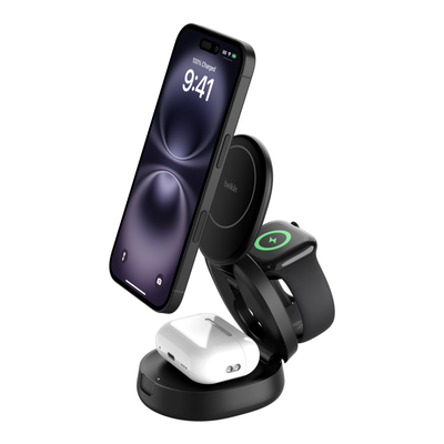 Belkin 3-in-1 Convertible Magnetic Charging Stand with Qi2 15W - Thumbnail 2