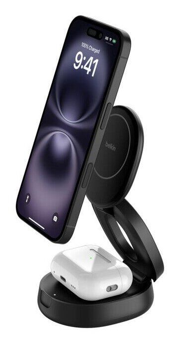 Belkin WIZ035MYBK mobile device charger Smartphone, Headset Black USB Wireless charging Fast charging Indoor - Image 1