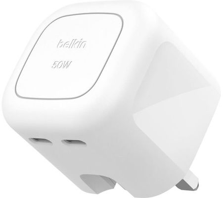 Belkin 50W DUALCHARGER WPPS WHT FOLDINGPINS
