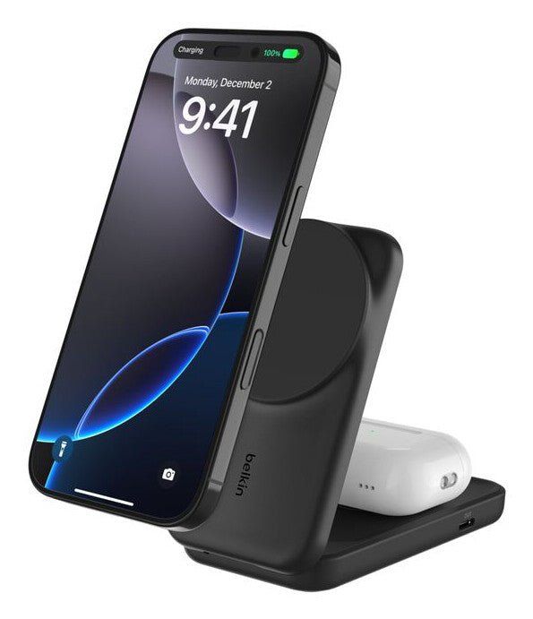 Belkin WIZ038MYBK mobile device charger Headphones, Smartphone Black USB Wireless charging Fast charging Indoor - Image 1