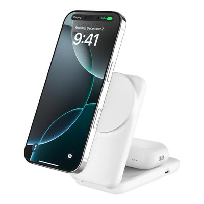 Belkin WIZ038MYWH mobile device charger Headphones, Smartphone White USB Wireless charging Fast charging Indoor - Thumbnail 2