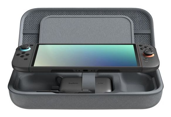 BELKIN Nintendo Switch 2 20 W Charging Case - Charcoal, Silver/Grey