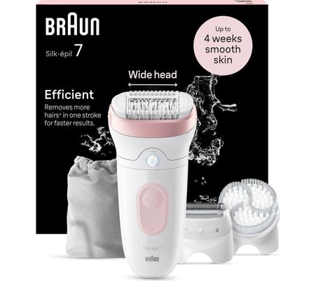 BRAUN Silk-épil 7 SE7-060 Wet & Dry Epilator - Flamingo, Pink