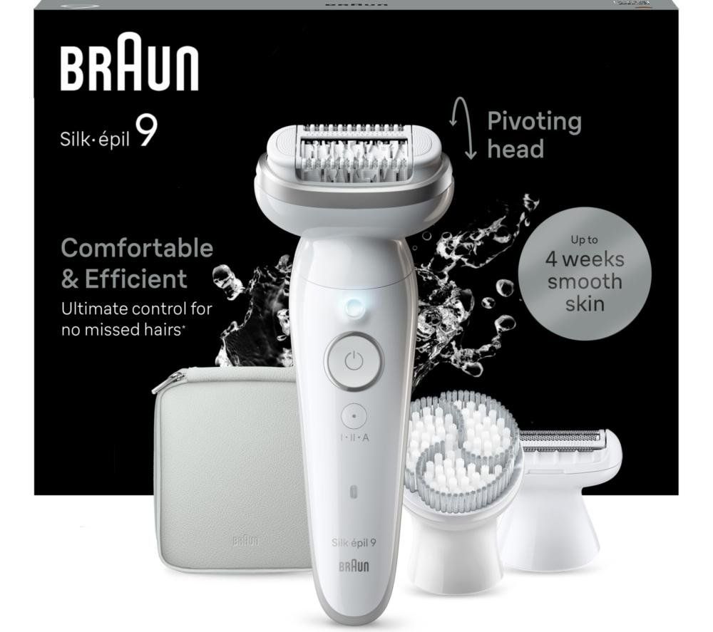 BRAUN Silk-épil 9 SE9-061 Wet & Dry Epilator - Silver, Silver/Grey - Image 1
