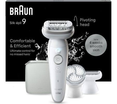 BRAUN Silk-épil 9 SE9-061 Wet & Dry Epilator - Silver, Silver/Grey