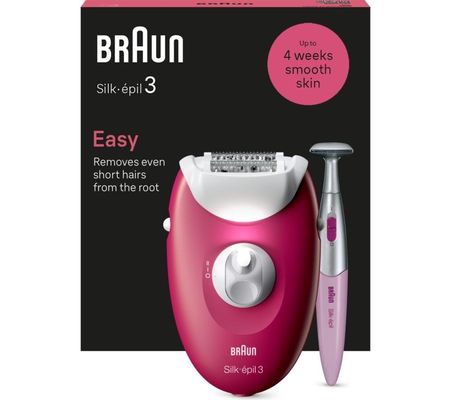 BRAUN Silk-épil Series 3 3-202 Epilator - Raspberry, Pink