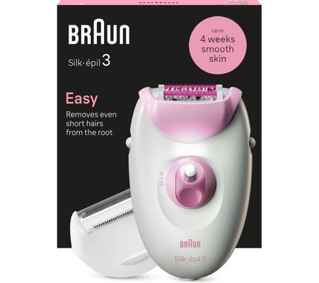 BRAUN Silk-épil Series 3 3-031 Epilator - White & Pink, Pink