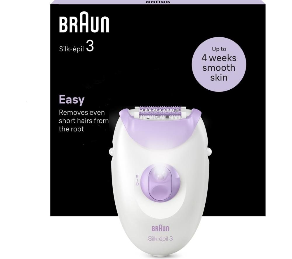 BRAUN Silk-épil Series 3 3-000 Epilator - White & Purple, Purple,White - Image 1