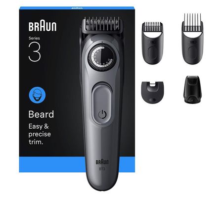 BRAUN Series 3 BRABT3560 Beard Trimmer - Black, Silver/Grey