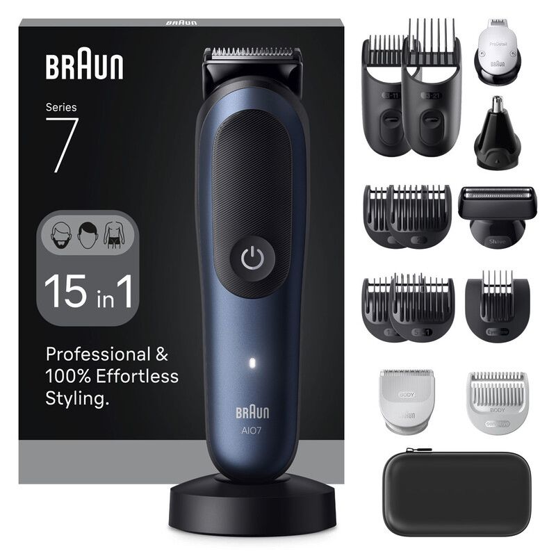 BRAUN Series 7 AIO7580 All-In-One Trimmer - Blue, Blue - Image 1