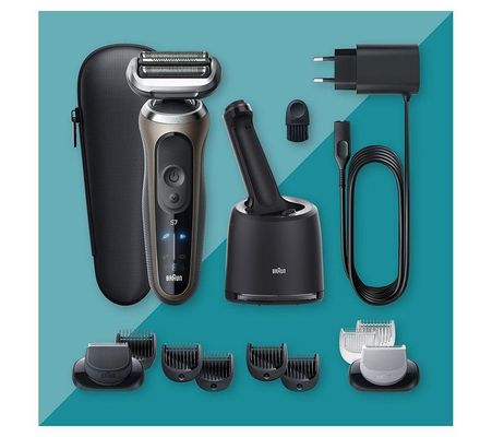 BRAUN Series 7 72-C7650CC Wet & Dry Foil Shaver & 4-in-1 SmartCare Centre - Gold, Gold