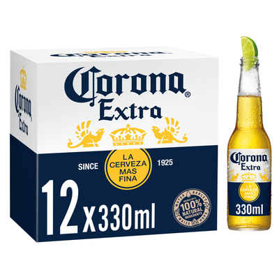 Corona Extra Lager Beer Bottle Multipack, 12 x 330 ml - Thumbnail 2