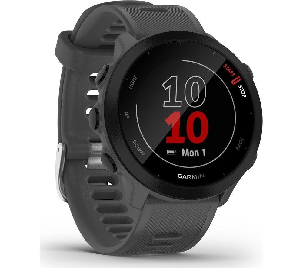 GARMIN Forerunner 55 Running Watch - Grey, Universal, Silver/Grey - Image 1