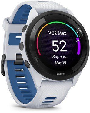 GARMIN Forerunner 265 Sports Watch - Tidal Blue, 46 mm, White,Blue