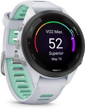 GARMIN Forerunner 265S Sports Watch - White & Neo Tropic, 42 mm, White,Blue