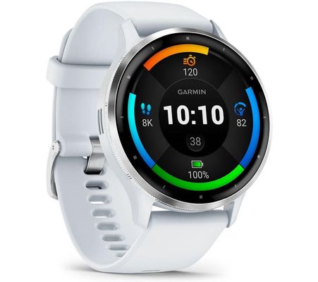 GARMIN Venu 3 - Silver & Whitestone, White,Silver/Grey