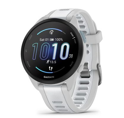 GARMIN Forerunner 165 Sports Watch - Mist Grey, 43 mm, White,Silver/Grey