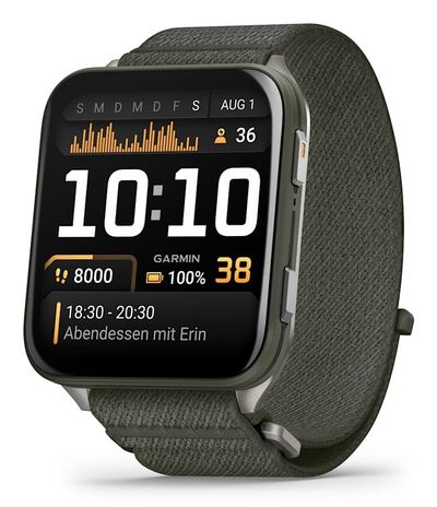 GARMIN Venu X1 - Titanium & Moss, Green,Black