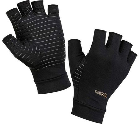 COPPER FIT Hand Relief Compression Gloves - Large / Extra Large, Black, Black