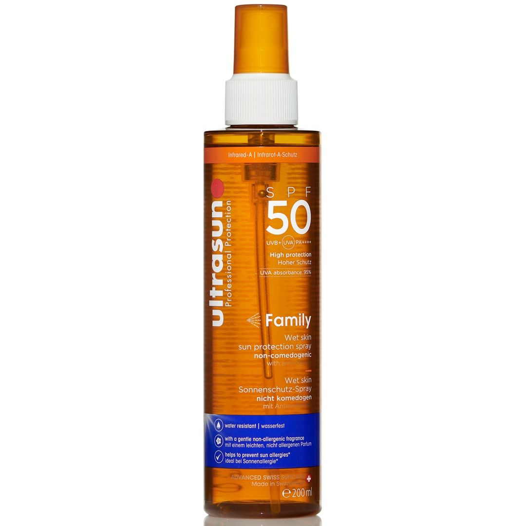 Ultrasun Family Wet Skin Spray SPF50 200ml - Image 1