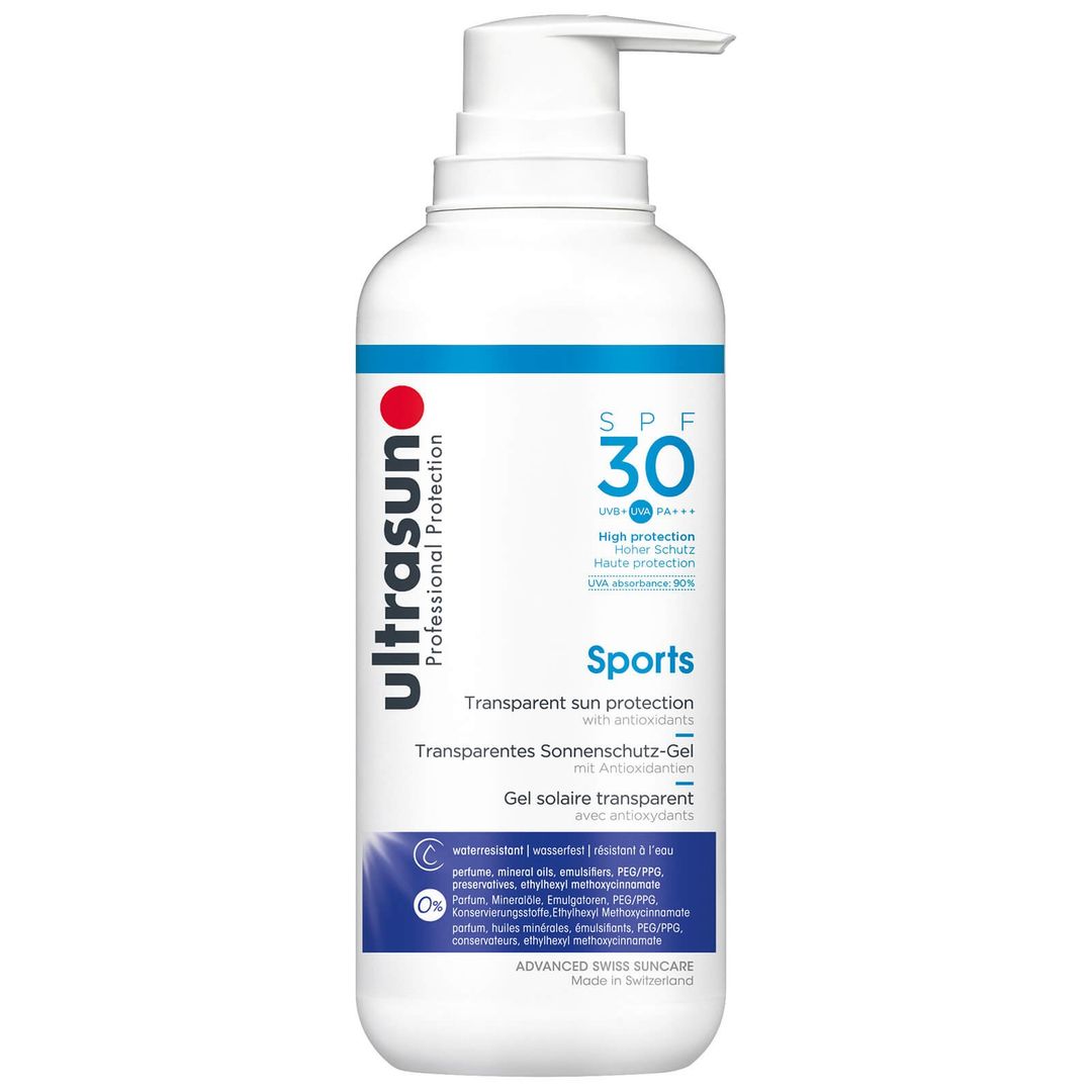 Ultrasun Transparent Sun Protection Sports Gel SPF30 400ml - Image 1