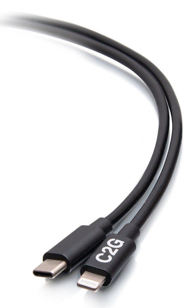 C2G 6ft (1.8m) USB-C® Male to Lightning Male Sync and Charging Cable - - Image 1