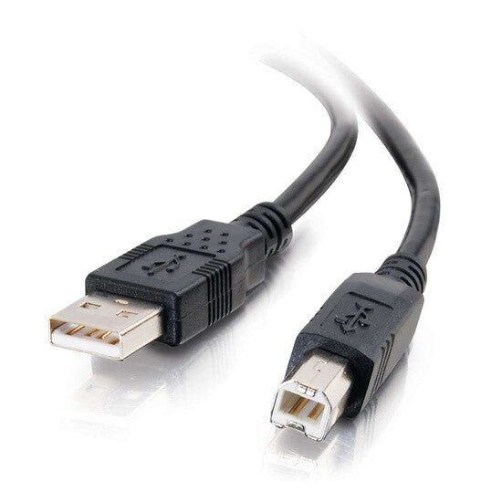 C2G 2m USB 2.0 A/B Cable - Black (6.6 ft) - Image 1