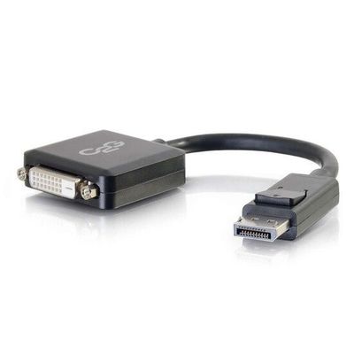 C2G 8in DisplayPort™ Male to Single Link DVI-D Female Adapter Converte