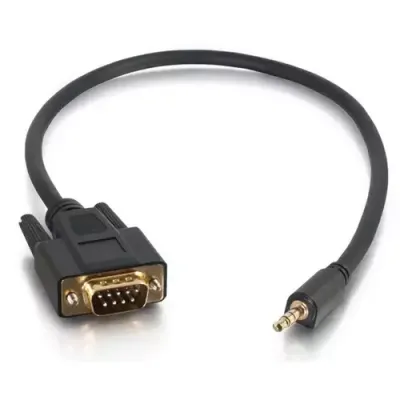 C2G 0.5m DB9 - 3.5mm m/m Black - Thumbnail 2