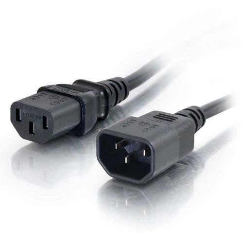 C2G 1m 18 AWG Computer Power Extension Cord (IEC320C13 to IEC320C14) - Image 1