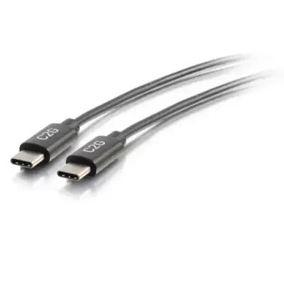C2G 0.9m (3ft) USB C Cable - USB 2.0 (3A) - M/M USB Type C Cable - Black - Thumbnail 2
