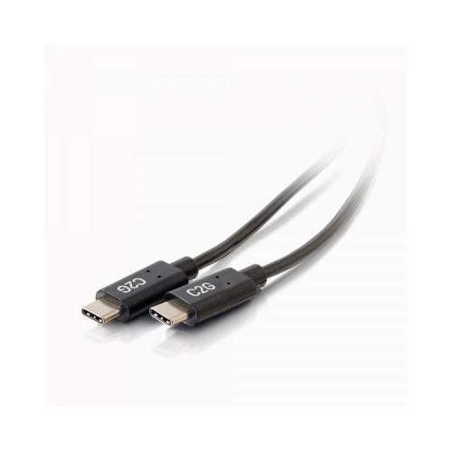 C2G 1.8m (6ft) USB C Cable - USB 2.0 (3A) - M/M USB Type C Cable - Black - Image 1